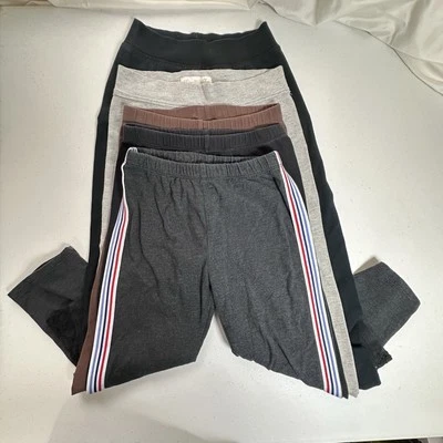 LOTE de 5 Leggings Capri Niñas Talla 9-10 Negro Gris Marrón Foto 1 de 4