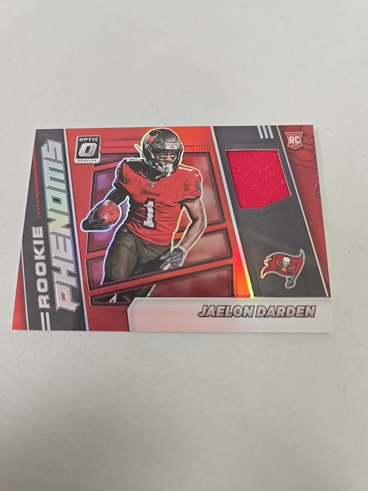 2021  Donruss  Rookie Phenoms Horizontal Jaelon Darden #RPH-34 Red Prizm (RC) - Image 1 of 2