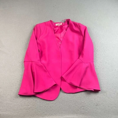 Chaqueta Philosophy Mujer 8 Rosa Mangas Acampanadas Sin Cuello Abrigo Forrado Abierto Foto 1 de 4