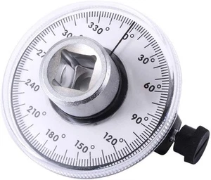 Herramienta de calibre de ángulo de llave dinamométrica de 1/2 pulgada, unidad de 1/2" ajustable 360° plateada - Imagen 1 de 6