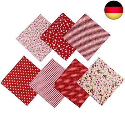 Jukway 7 Stück Baumwollstoff 50 x 50 cm Quadrate Patchwork Stoffe zum Nähen Q - Bild 1 von 2