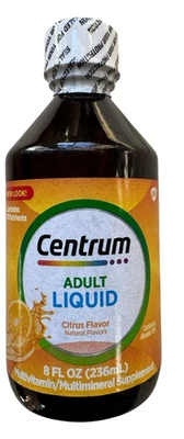 Líquido suplemento multivitamínico multimineral Centrum - Cítrico - 8 oz - Ex: 6/26 Foto 1 de 4