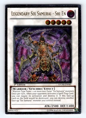 Yugioh Legendary Six Samurai - Shi En STOR-EN041 1st Ed Ultimate Rare - VLP-NM💎 - Image 1 of 2