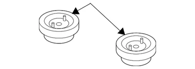 Genuine Volkswagen Differential Assembly Upper Bushing 3C0-599-437-D - Image 1 of 2