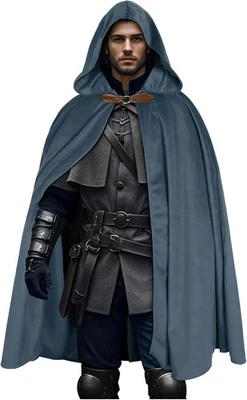 Capa medieval de terciopelo con capucha capa renacentista con capucha disfraz de Halloween vintage Foto 1 de 4