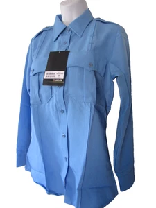 Blauer Super Shirt Long Sleeve Womens 34 Reg Polyester Medium blue Vented Zip - Picture 1 of 14