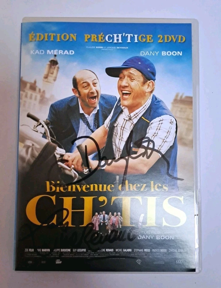 DVD BIENVENUE CHEZ LES CH'TIS, DÉDICACÉ PAR DANY BOON & Line RENAUD - AUTOGRAPHE - Photo 1/1