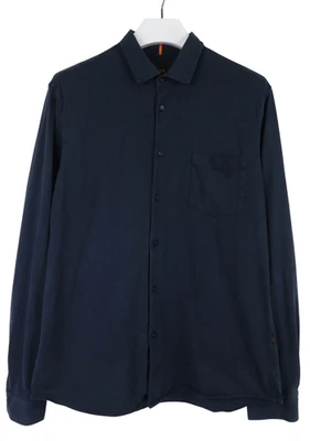 HUGO BOSS Mysoft_2 Slim Fit Shirt Men's XL Blue Pocket Spread Collar Button Up - Image 1 of 4