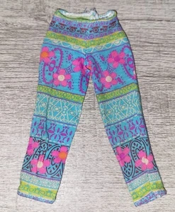 Pantalones capris recortados Flower Power vintage genuinos Mattel California Barbie 2000 - Imagen 1 de 2
