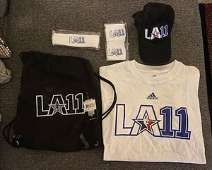 2011 NBA LA All Star Game Adidas Cap Tee Head Band Wrist Combo NWT Mens Medium - Picture 1 of 13