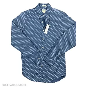 J Crew Blue Secret Wash Organic Cotton Slim Stretch Dress Shirt Size XS XSmall - Picture 1 of 5