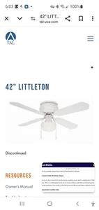 Littleton 42" Ceiling Fan - Picture 1 of 4