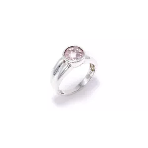 Round Morganite Ring - Julie's Jewellery - Picture 1 of 4