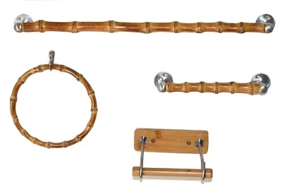 Juego de toallero de baño y soporte de papel higiénico, 4 piezas Foto 1 de 4