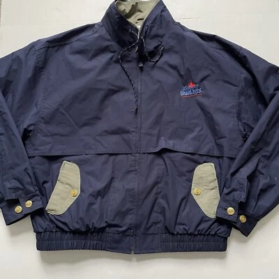 Винтажный Labatt синий свет пива ветровка куртка мужская 2XL темно-синий полный молнии - Изображение 1 из 4