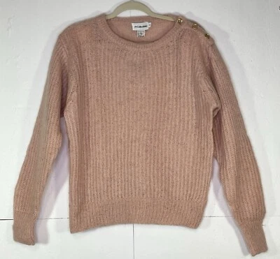 Suéter Vintage JH Coleccionables L Melocotón Niño Mohair Tejido Cuello Redondo Foto 1 de 4