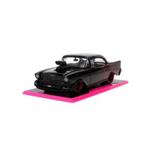 1:24 1957 Chevrolet Bel Air -- Black/Red -- JADA: Pink Slips - Picture 1 of 7