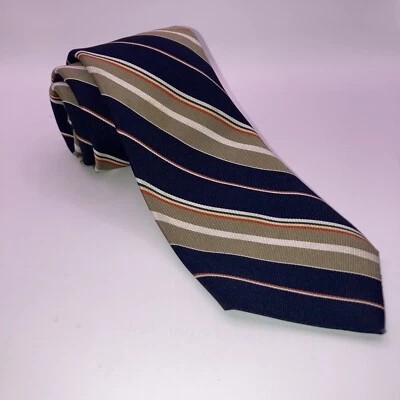 Corbata de cuello Damon para hombre negra tostada a rayas satinado brillante lujo moderno novio Foto 1 de 4