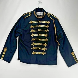 Charades Michael Jackson Sz L Jacket Black & Gold Braid Military Style Costume - Picture 1 of 15