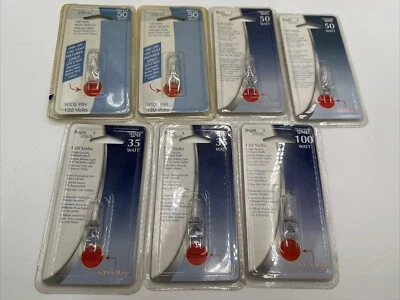 Lot 7 BRIGHT EFFECTS BI-PIN Light BULB 50 Watt GY6.35 Base 120V  Wide Pin GY8.6 - Image 1 of 4