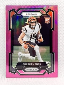 CHARLIE JONES 2023 Panini Prizm Pink 🔥 Cincinnati Bengals 🔥#317 - Picture 1 of 2