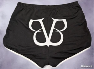 Black Veil Brides Running Yoga Dolphin Shorts Womens Contrast Trim - Picture 1 of 3