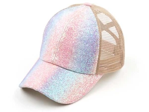 Top Headwear Kids Ponytail Criss Cross Ponycap Baseball Trucker Hat - Picture 1 of 8