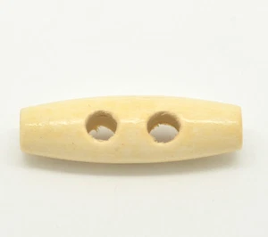 The Bead and Button Box - Bottoni a levetta in legno color crema chiaro 30 mm - Foto 1 di 2
