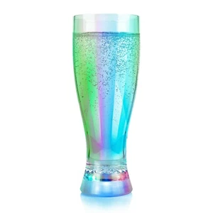 Beer Glass Pilsner Flashing Light Up Novelty Beer Pint Cup - Picture 1 of 7