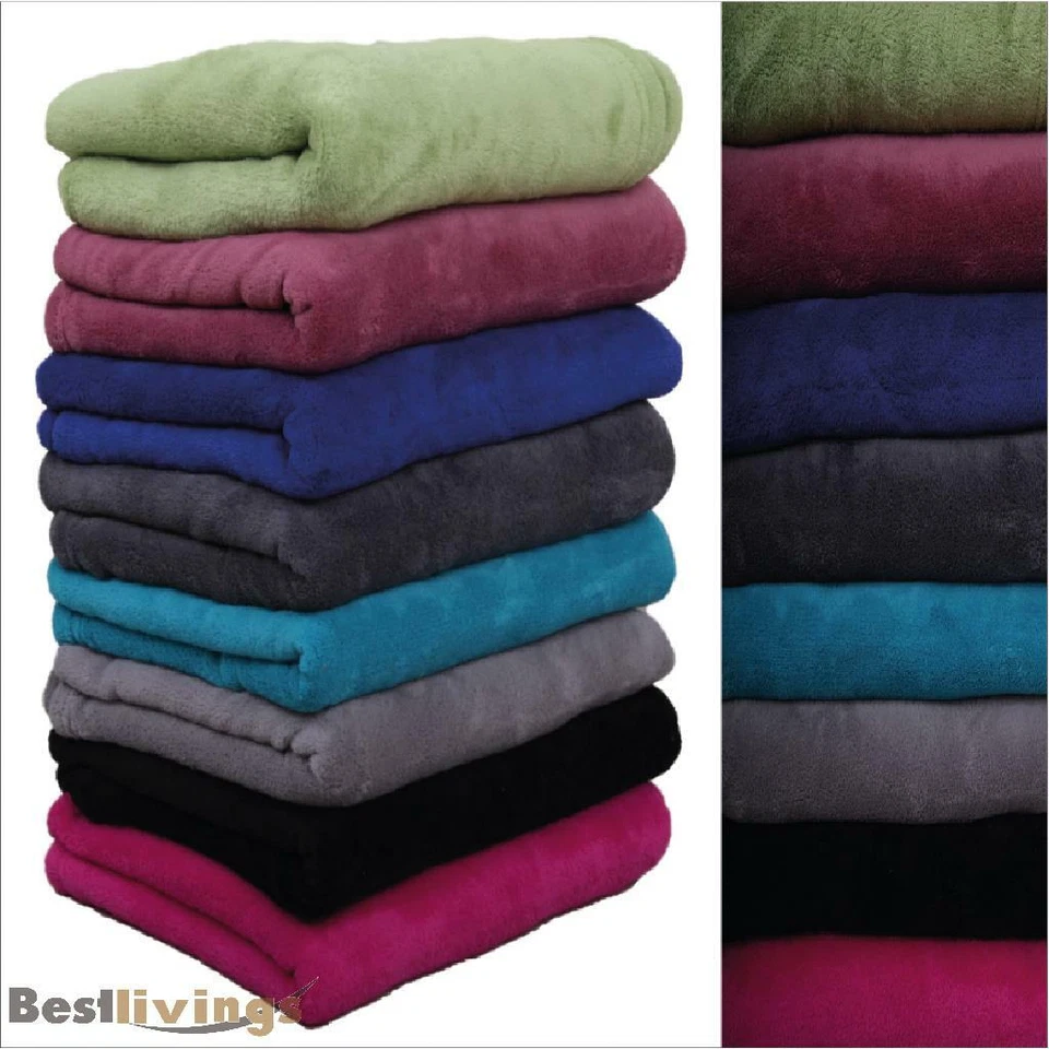 Kuscheldecke Microfaser Tagesdecke Decke Wohndecke, 5 verschiedene Größen XXL - Bild 1 von 4