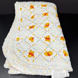 Vintage Sears Disney Winnie Puuh Baby Quilt Decke Blätter Streusel USA - Bild 1 von 9