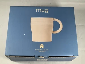 MICHAEL GRAVES Design Green & White Pinstripe 4 1/8" Coffee Mug Set-NEW - Picture 1 of 7