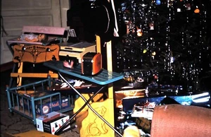 Kodachrome Slide, 1958 - Vintage Toys / Gifts next to Christmas Tree - Picture 1 of 1