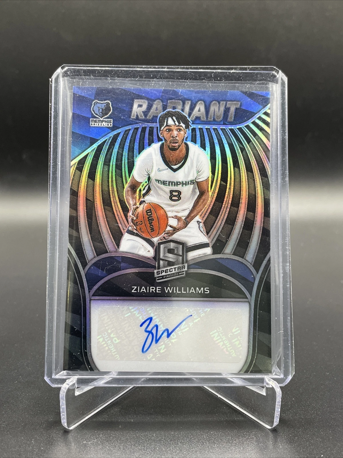 2021-22 Panini Spectra Radiant Signatures Ziaire Williams 94/99 AUTO RC Rookie