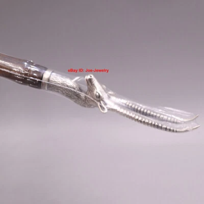 Abrazadera de antílope de plata fina real 999 para tapa de tetera accesorio de cubiertos finos Foto 1 de 4