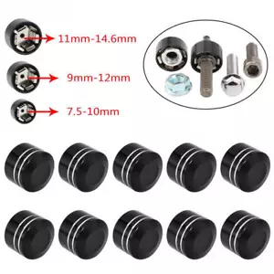 10PCS Schrauben Abdeckungen Bolzen Kappen Chrom Für Harley Touring Softail DA# - Bild 1 von 6