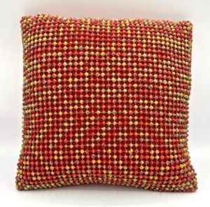 Dransfield & Ross New York French Knot Pillow Silk Velvet Boutique Autumn Spice - Picture 1 of 14