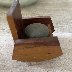 Holz Schaukelstuhl Nadelkissen Alexandria LA Nadelkissen MCM Country Vintage alt - Bild 1 von 9