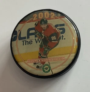 2002 PIERRE-MARC BOUCHARD #96 Minnesota Wild NHL entry draft official puck - Picture 1 of 2