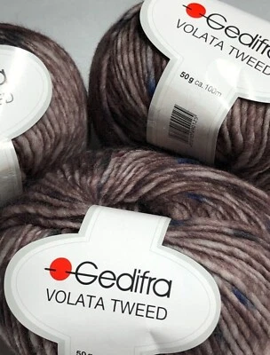 Lot of 3 "Volata Tweed" by Gedifra 100% Wool, Aran, 327 yards total - Image 1 of 4