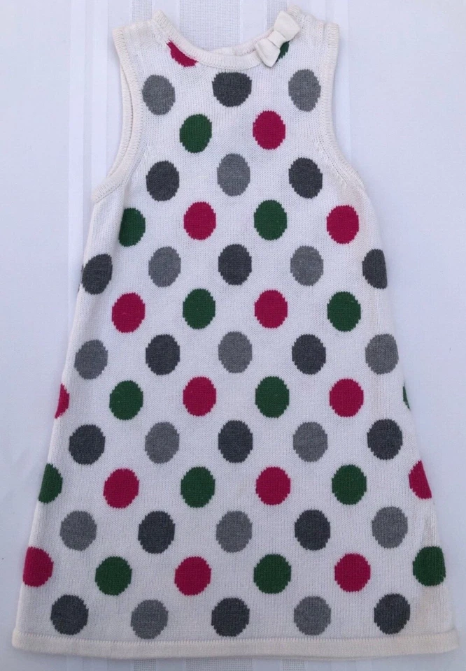 Janie and Jack Invierno Blanco Punto Suéter Vestido, Talla 5, En muy buen estado Leer descripción  Foto 1 de 4