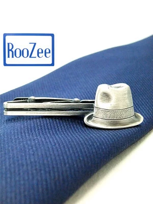 Hat Unique Tie Clasps & Tacks RooZee Tie Clip Tie Bar Tie Pin Made in Japan Cool - Image 1 of 4