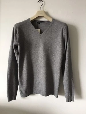 NUEVO CON ETIQUETAS SUÉTER BIKKEMBERGS GRIS CUELLO EN V LANA MEZCLA ALGODÓN TALLA XXXL FUNCIONA PEQUEÑO Foto 1 de 4