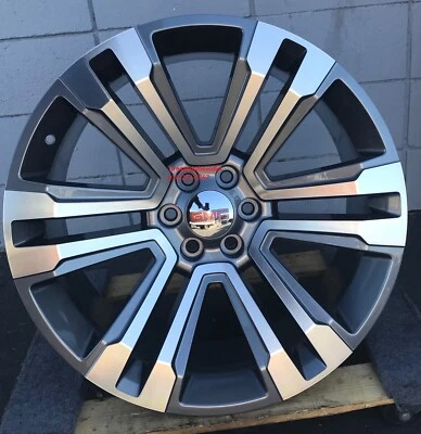 24'' inch G10 Denali Silverado Wheels Grey Machine Tires Tahoe Yukon Sierra Rims - Image 1 of 4