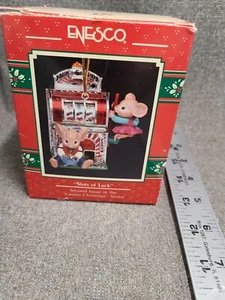 Vintage ENESCO ADORNO NAVIDAD RANURAS DE SUERTE 2º en Serie CASINO - Imagen 1 de 5