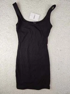 Nuovo con etichetta! FOREVER 21 Taglia XS Mini Abito Donna Nero Body Contour - Foto 1 di 3