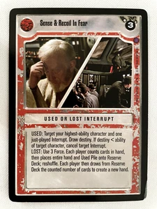 Star Wars CCG - Sense & Recoil In Fear - Reflections II - Foto 1 di 1