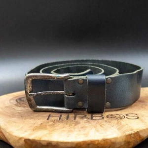 Petrol Industries Mens Belt Vintage Leather Jeans Belt Black Size 32 - Picture 1 of 6