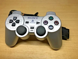 Sony Dualshock 2 Satin Silver PS2 Original OEM controller SCPH-10010 Playstation - Imagen 1 de 10