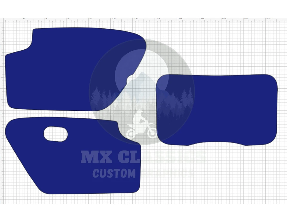 Calcomanías gráficas azules Honda XR 250R 1990 Foto 1 de 1